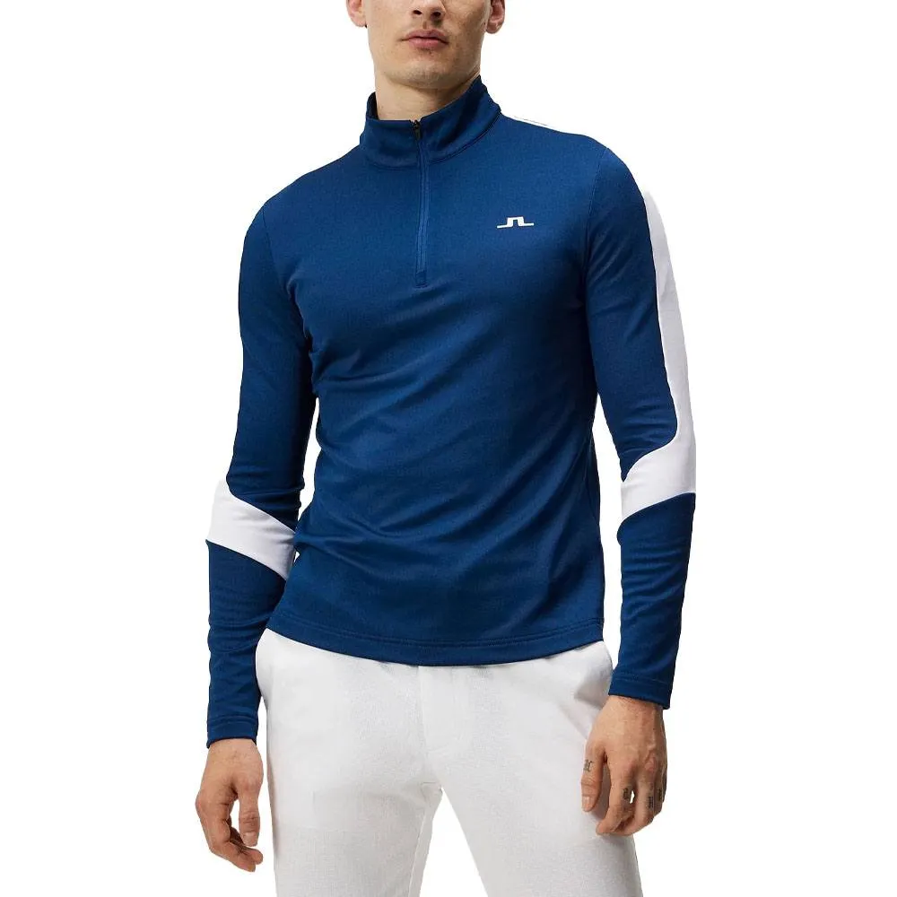 J.Lindeberg Carl Mid Layer Golf Pullover Estate Blue - SS24