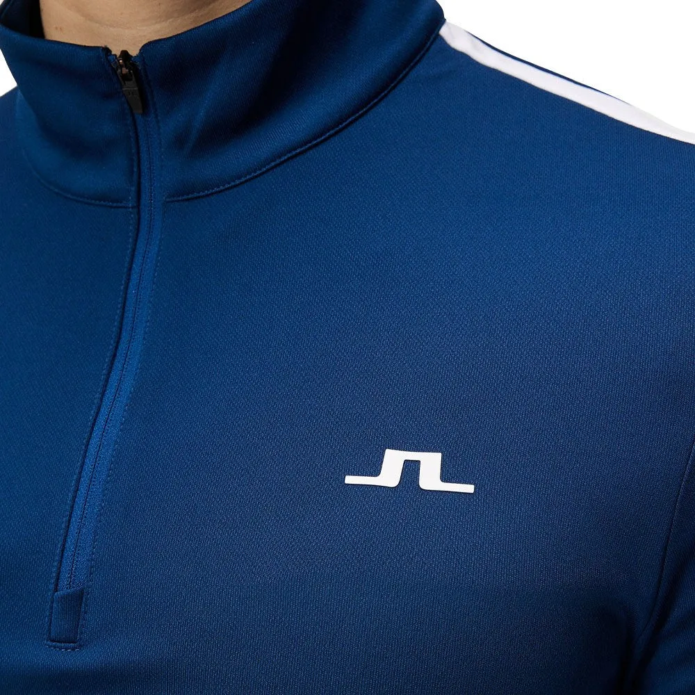 J.Lindeberg Carl Mid Layer Golf Pullover Estate Blue - SS24