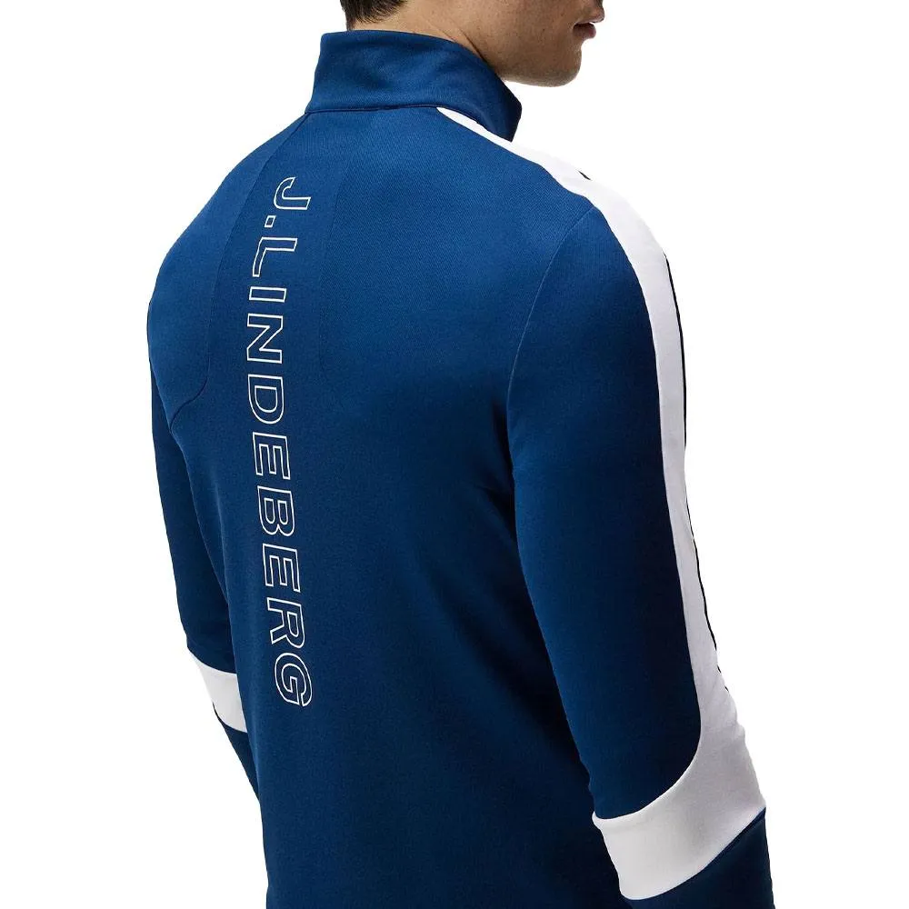 J.Lindeberg Carl Mid Layer Golf Pullover Estate Blue - SS24