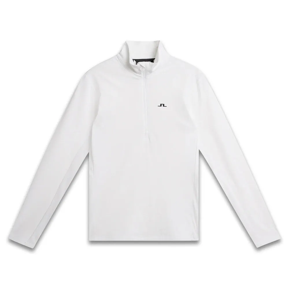 J.Lindeberg Lauryn Half zip Mid Layer Golf Pullover White - SS24 Women