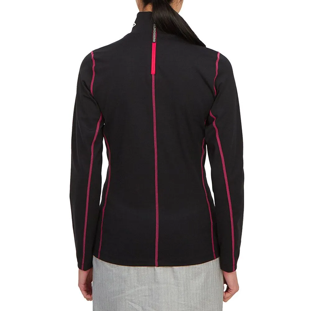 J.Lindeberg Powderhorn Mid Layer Golf Pullover Black - FW23 Women