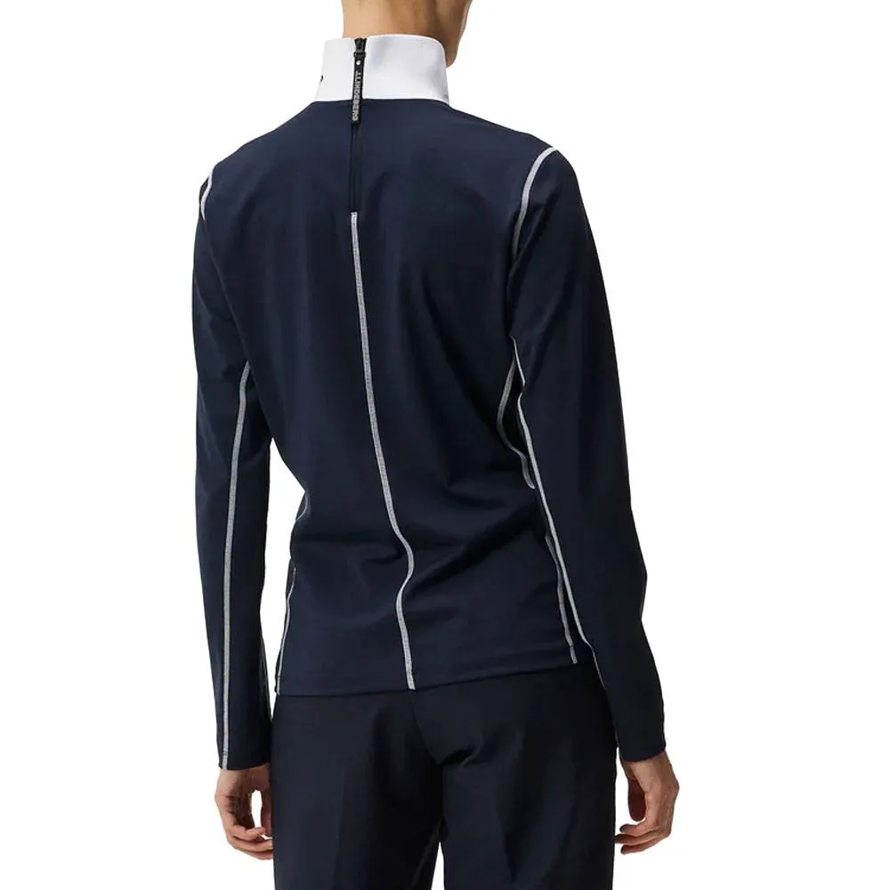 J.Lindeberg Powderhorn Mid Layer Golf Pullover JL Navy - FW23 Women