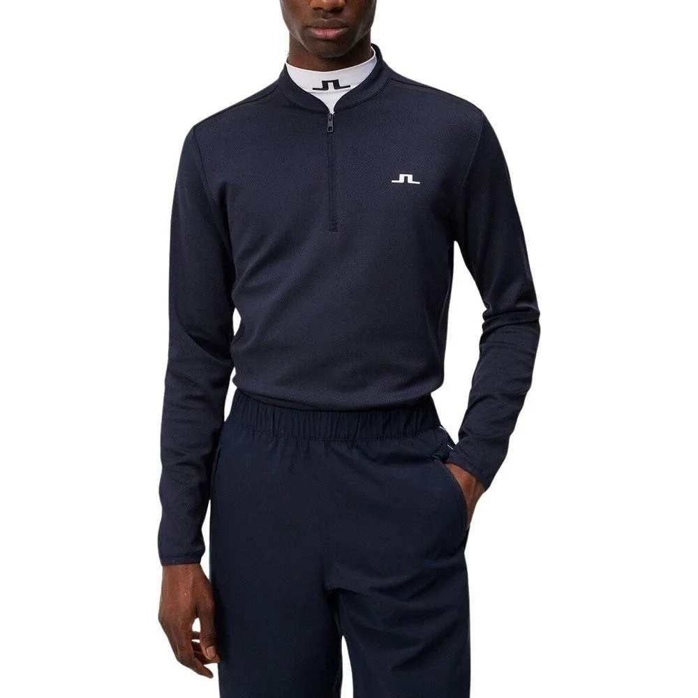 J.Lindeberg Tech Bridge Mid Layer Golf Pullover JL Navy - SS24