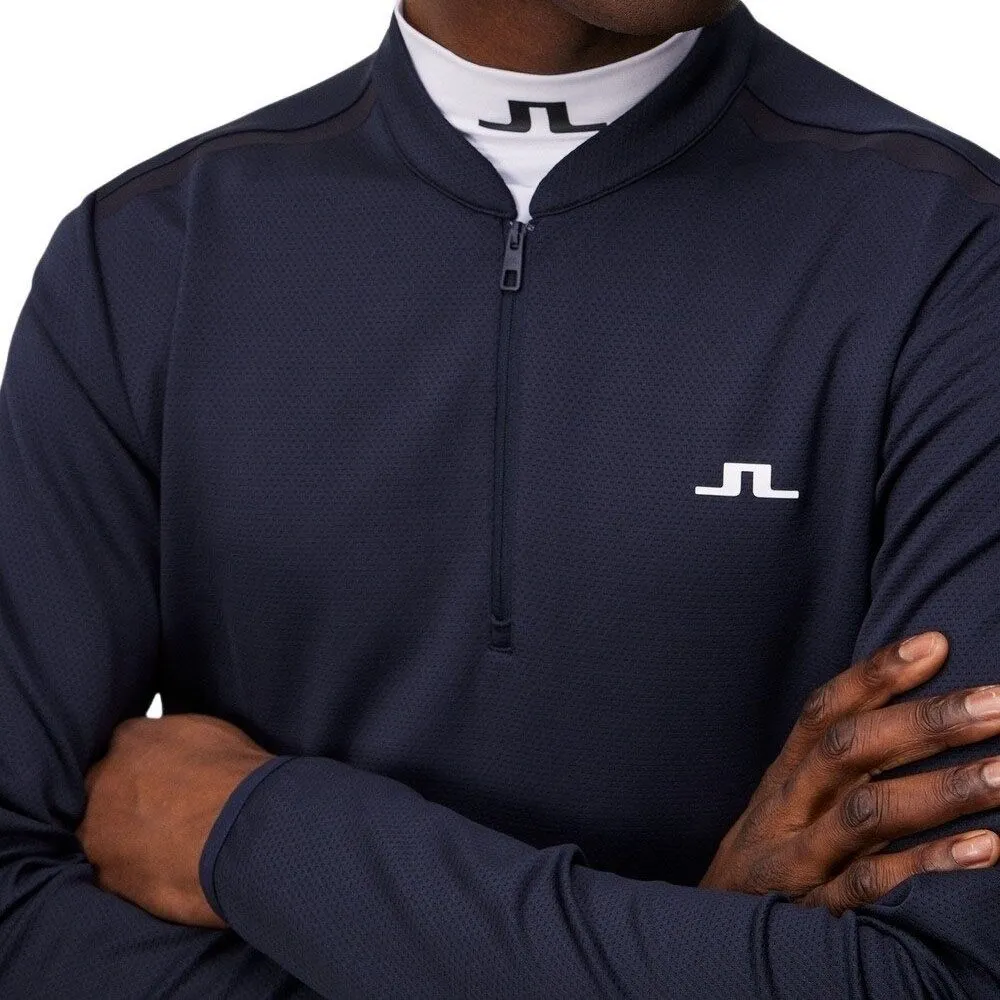 J.Lindeberg Tech Bridge Mid Layer Golf Pullover JL Navy - SS24