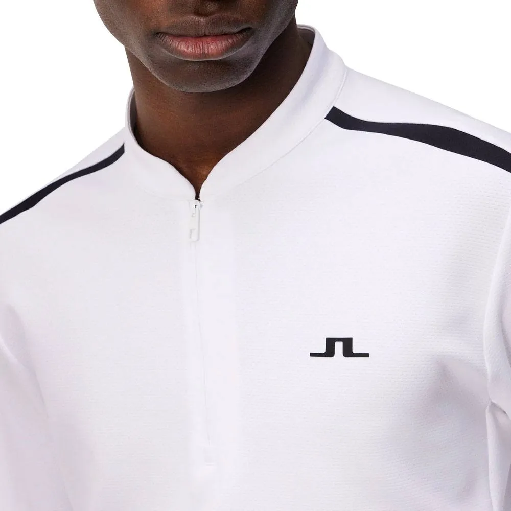 J.Lindeberg Tech Bridge Mid Layer Golf Pullover White - SS24