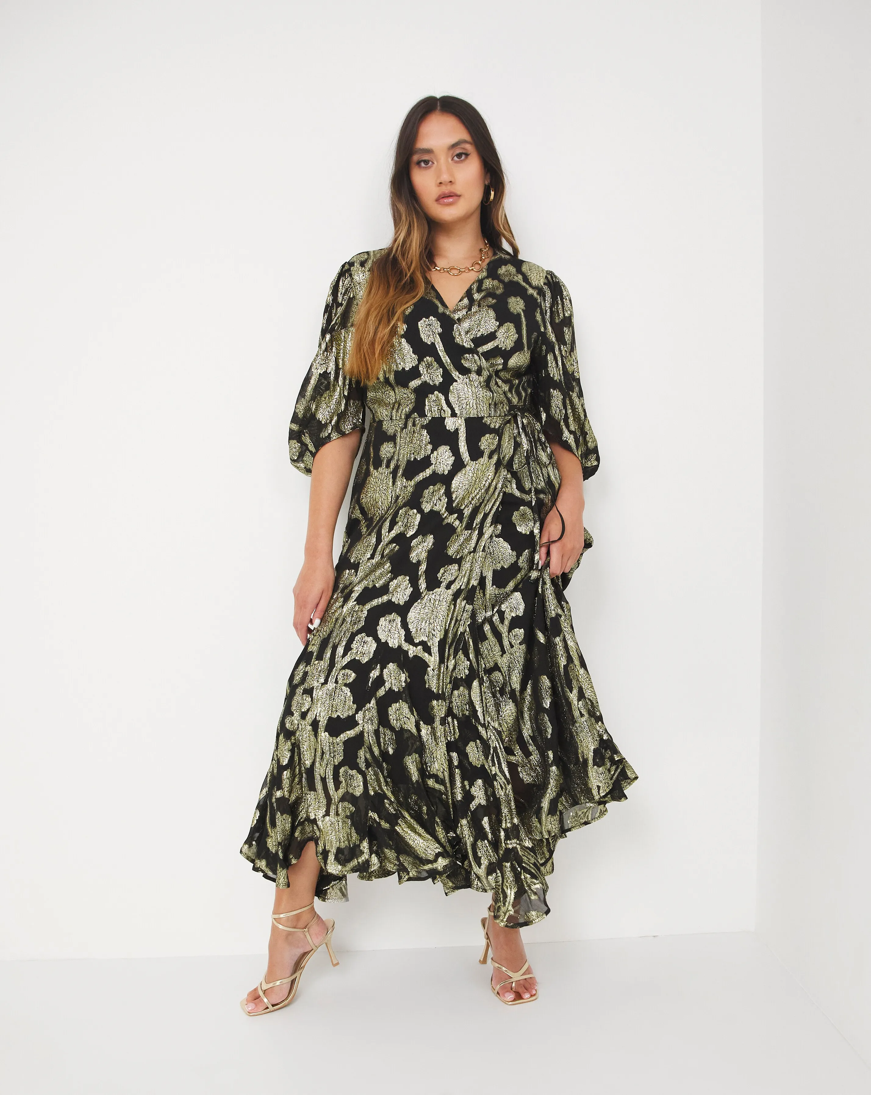 Joanna Hope Jacquard Wrap Dress | Simply Be