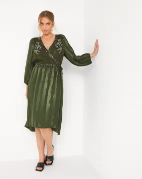 Joe Browns Embroidered Sequin Wrap Dress | Simply Be