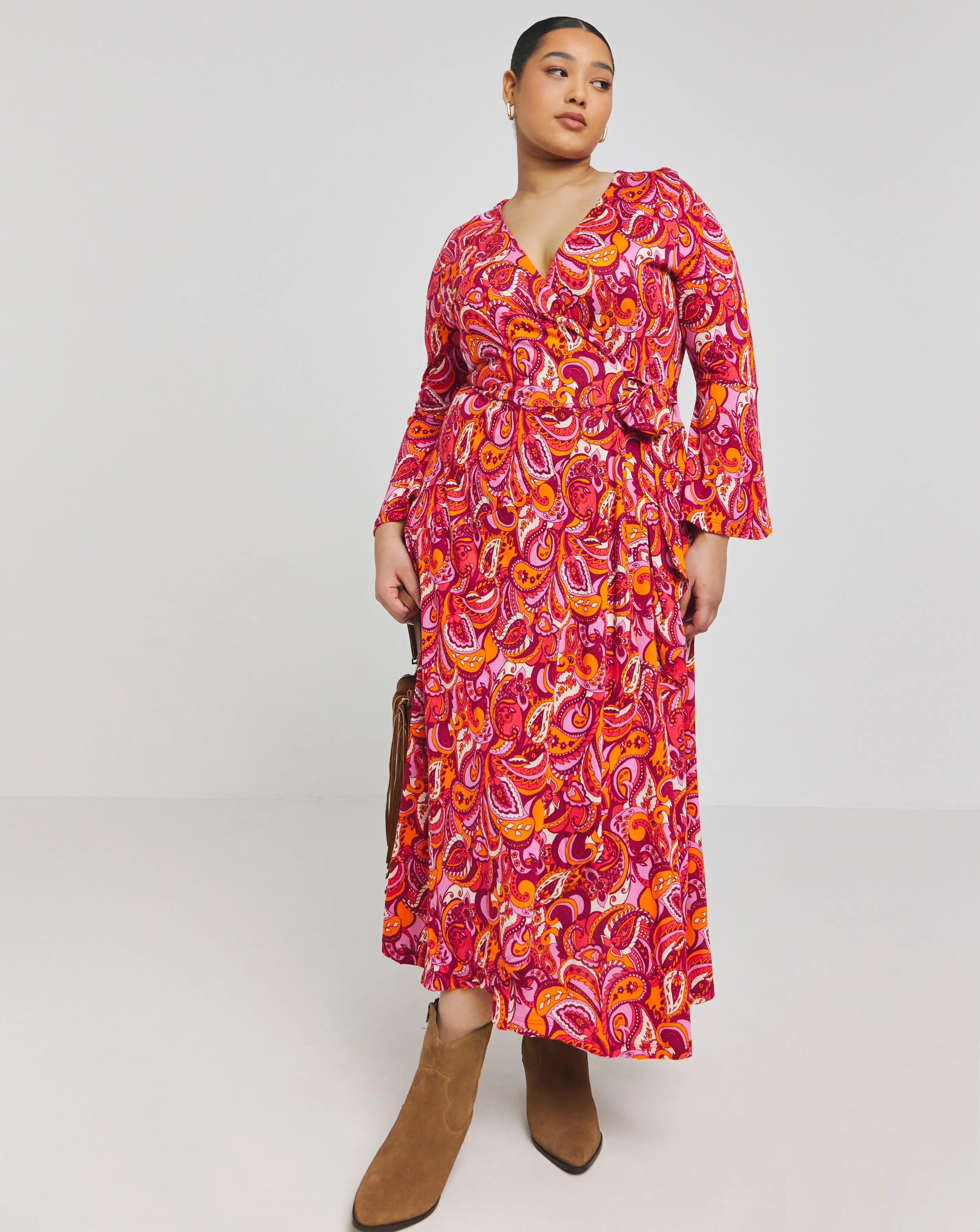 Joe Browns Jersey Paisley Print Wrap Dress | Simply Be