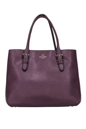 Kate Spade - Plum Saffiano Leather Tote