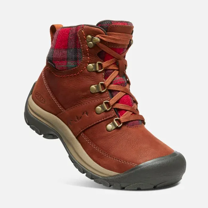 Keen Women’s Kaci III Winter Waterproof Boot Tortoise Shell/Red Plaid