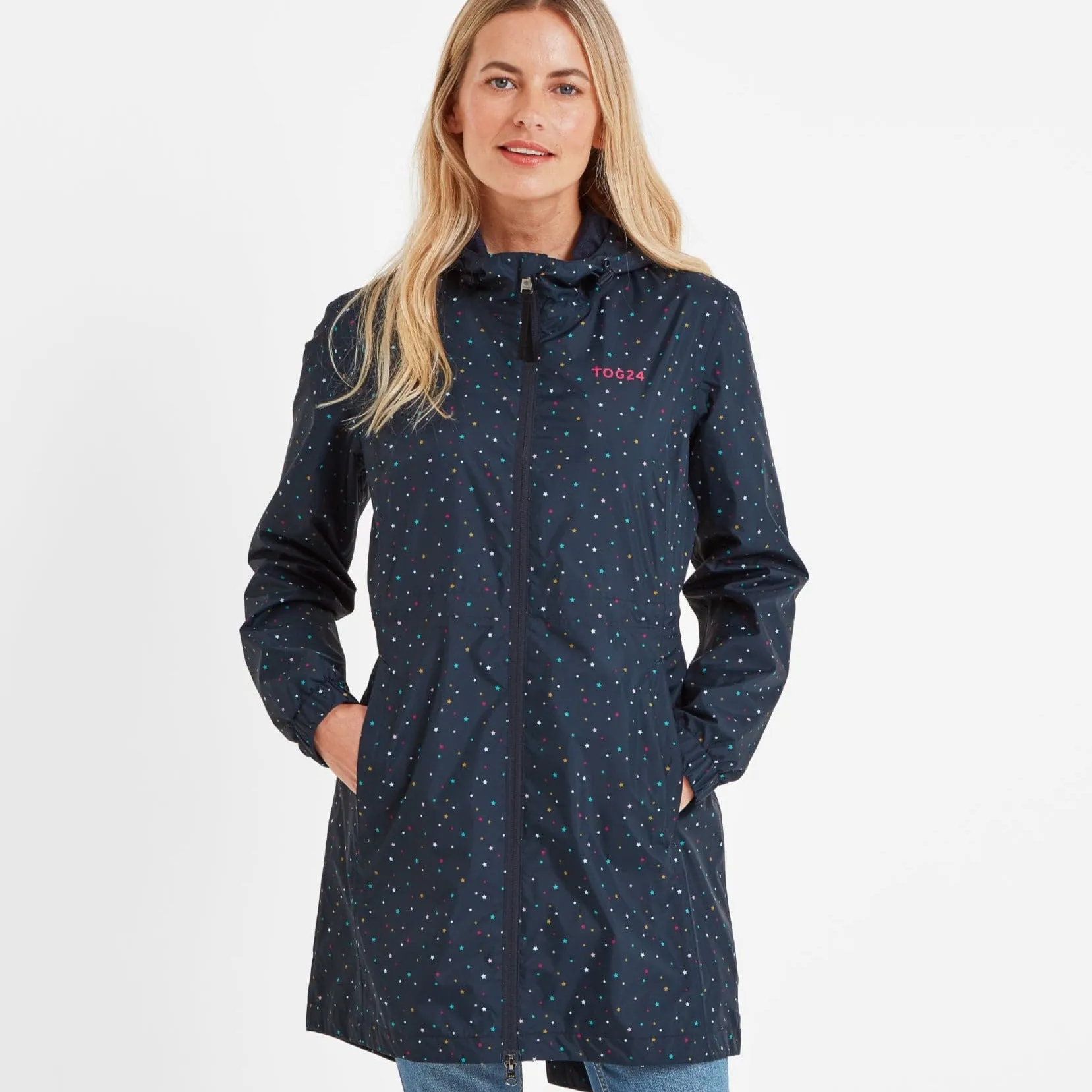 Kilnsey Womens Waterproof Jacket - Dark Indigo Scattered Star