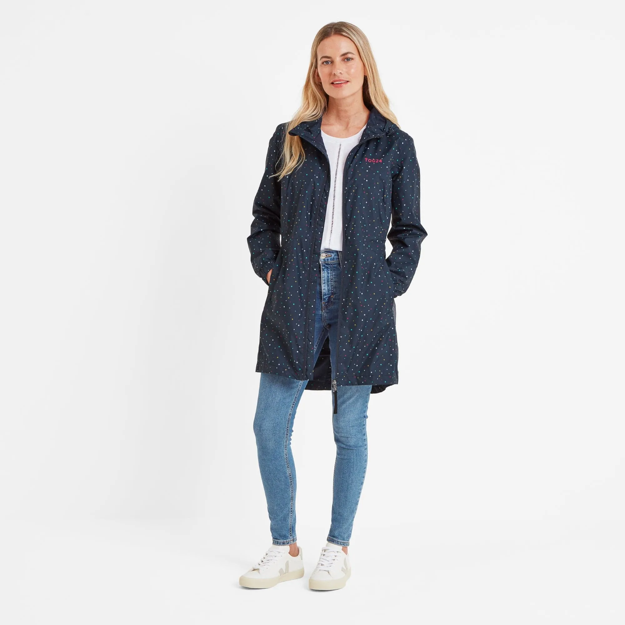 Kilnsey Womens Waterproof Jacket - Dark Indigo Scattered Star