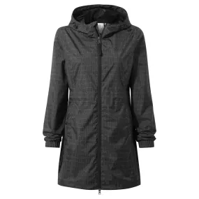 Kilnsey Womens Waterproof Jacket Washed - Black Dash Print