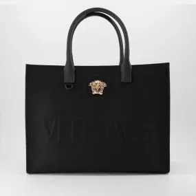 La Medusa Black Canvas Tote