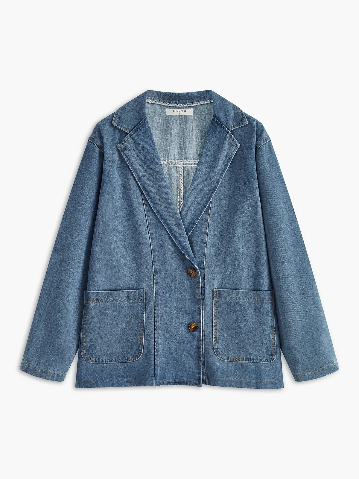 Lapel Cargo Denim Jacket