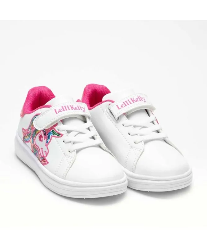 Lelli Kelly Girl's Unicorn Strap Trainers | White LK5814 (AA01)