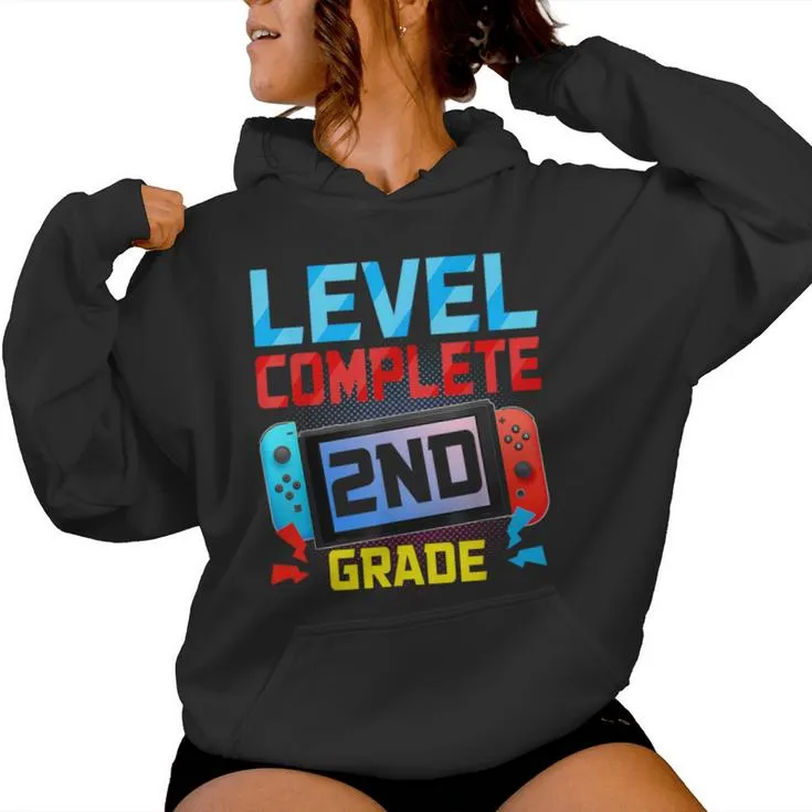 Level Complete 2Nd Grade Video Game Last Day Of School Women Hoodie