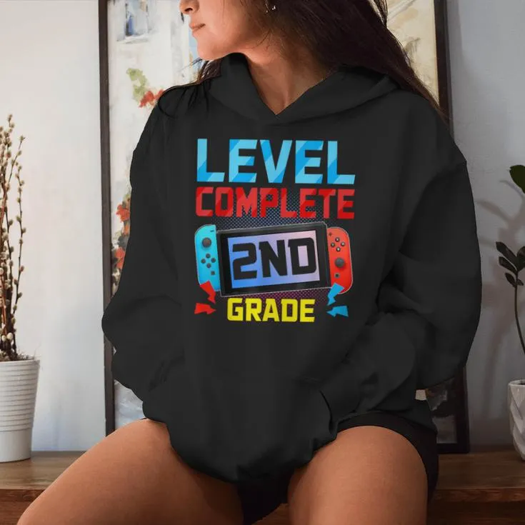 Level Complete 2Nd Grade Video Game Last Day Of School Women Hoodie