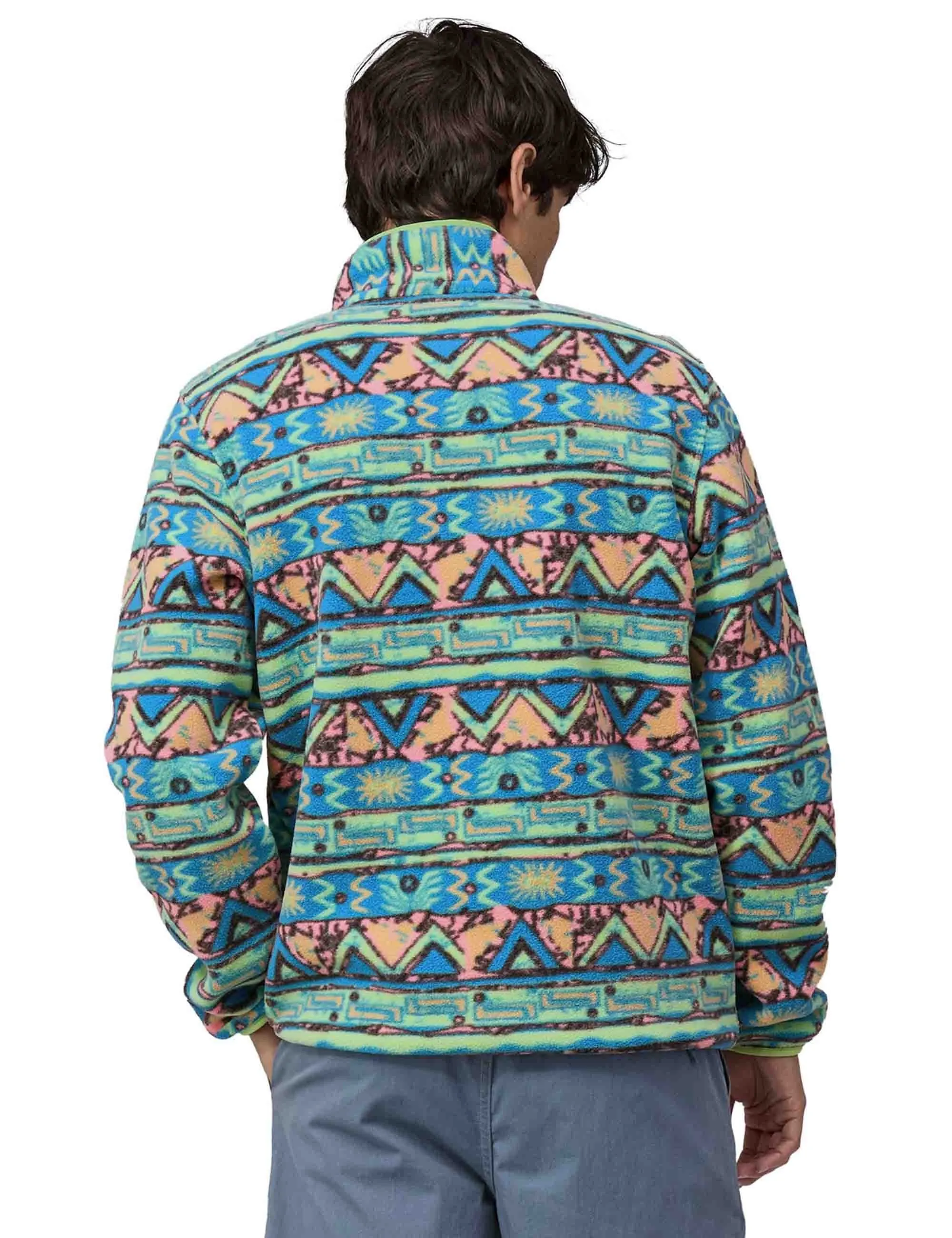 Lightweight Synchilla Snap-T Fleece Pullover - High Hopes Geo: Salamder Green