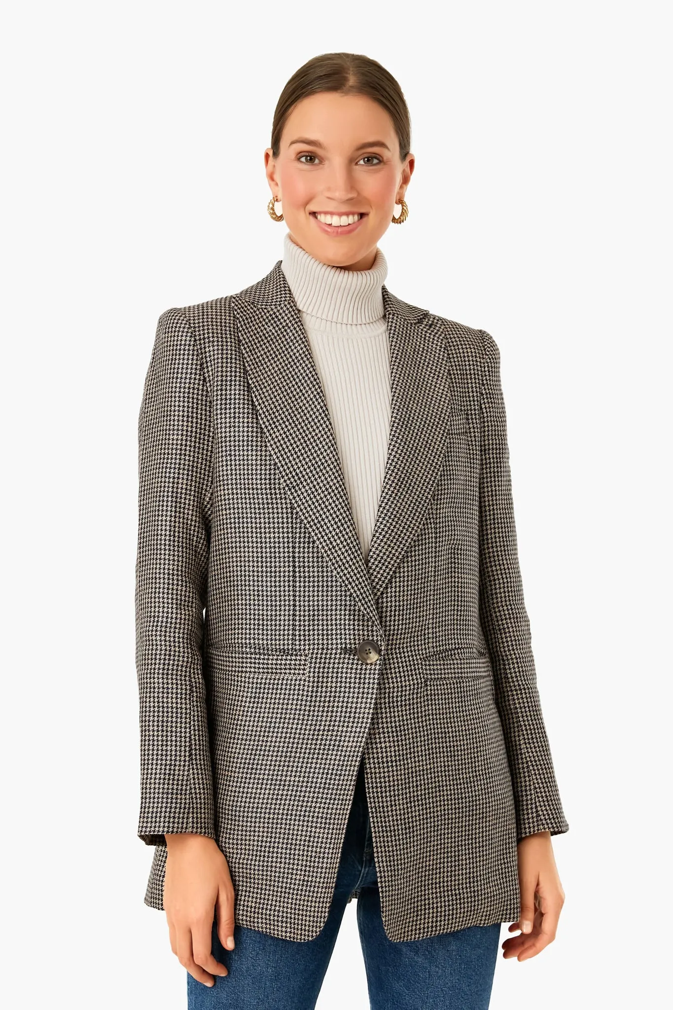 Linen Houndstooth Dinner Jacket