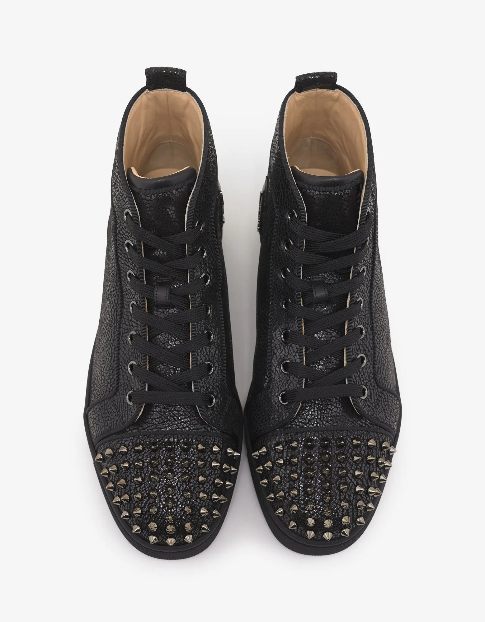 Lou Spikes Orlato Crosta Wax High Top Trainers -