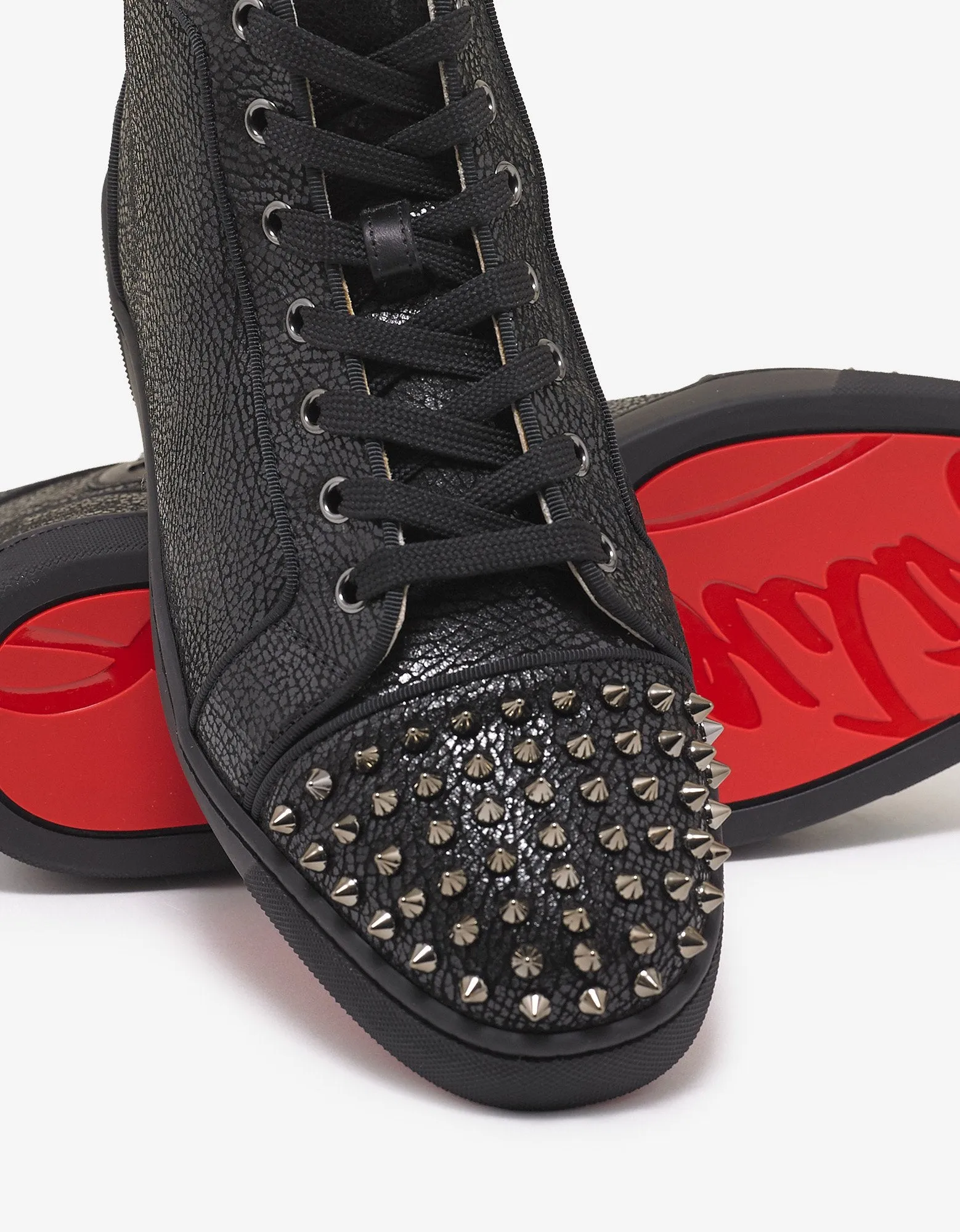 Lou Spikes Orlato Crosta Wax High Top Trainers -