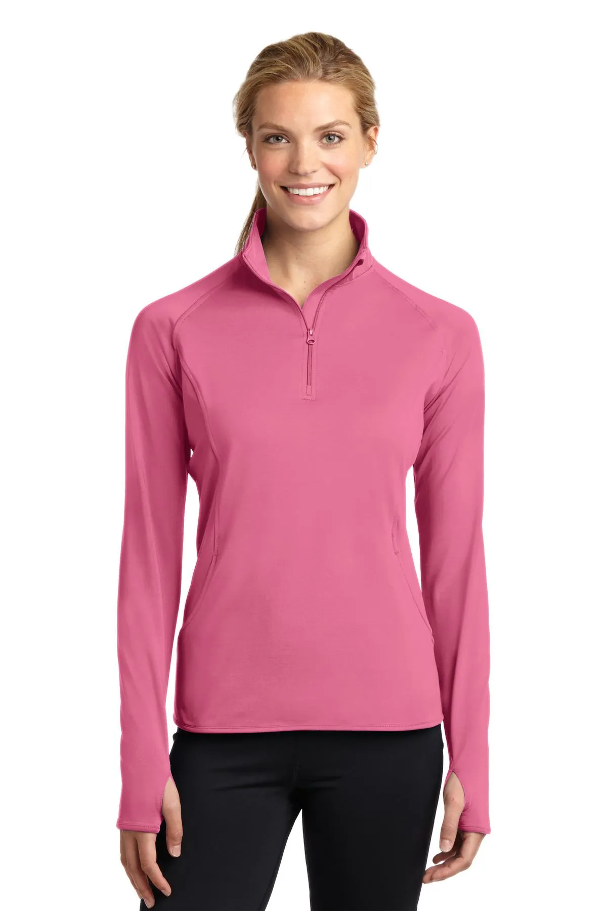 LST850 Sport Tek Ladies Sport Wick Stretch Zip Pullover  SKU: LST850