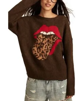 Lucky Brand Women's Rolling Stones Crew Neck Pullover