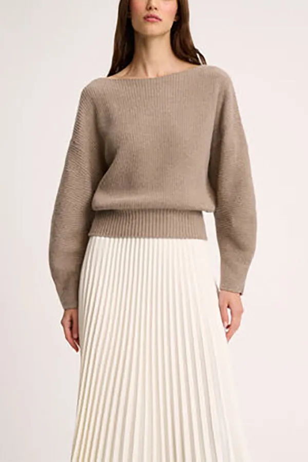 Luisa Spagnoli CAIMAN BEIGE LUREX PULLOVER