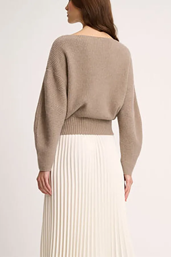 Luisa Spagnoli CAIMAN BEIGE LUREX PULLOVER