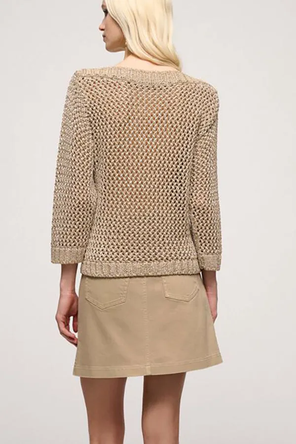 Luisa Spagnoli CAVOLFIORE PERFORATED PULLOVER