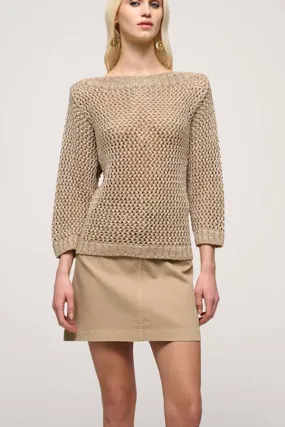 Luisa Spagnoli CAVOLFIORE PERFORATED PULLOVER