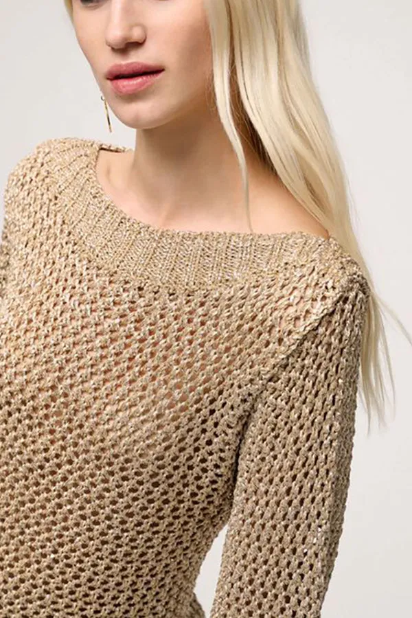 Luisa Spagnoli CAVOLFIORE PERFORATED PULLOVER