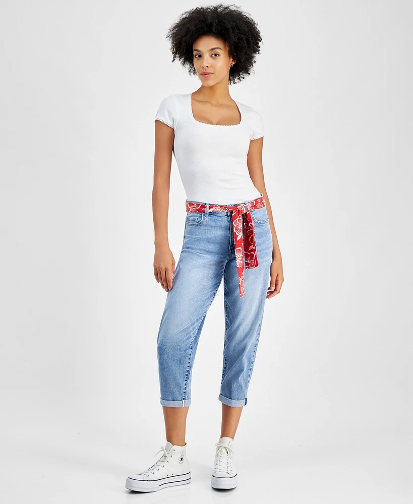 Macy's Nautica Jeans Women's Belted Straight-Leg Capri