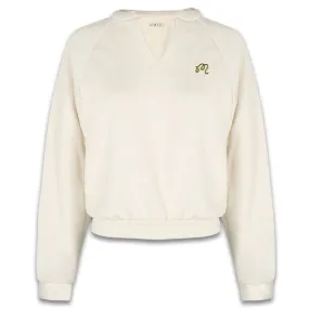 Malbon Gianna II Raglan Pullover Golf Sweatshirt Bone - FW24 Women