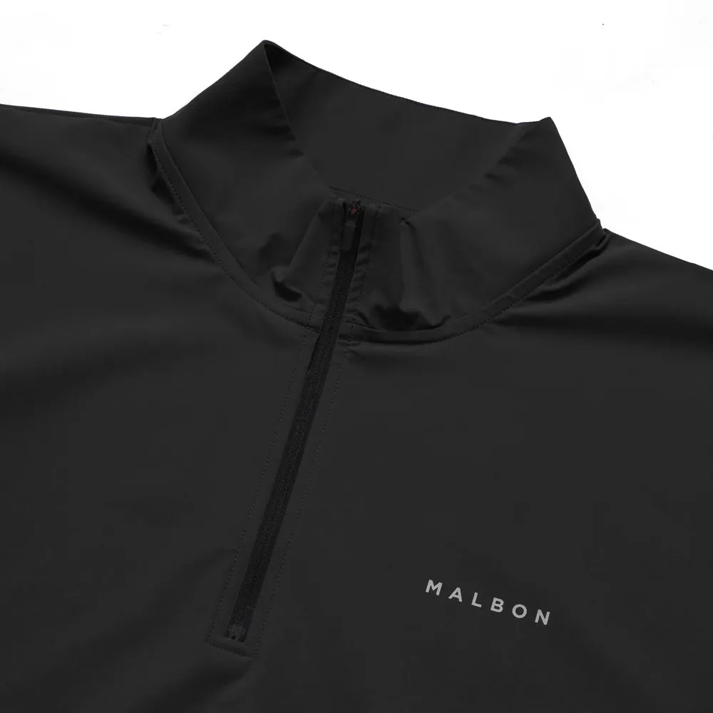 Malbon Performance Quarter Zip Shell Golf Pullover Black - SP24