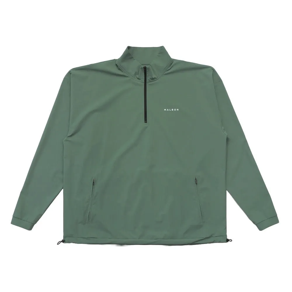 Malbon Performance Quarter Zip Shell Golf Pullover Forest - SP24