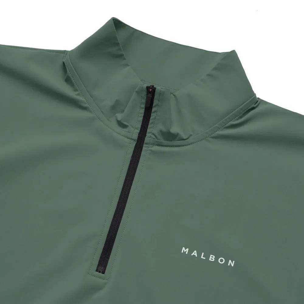 Malbon Performance Quarter Zip Shell Golf Pullover Forest - SP24