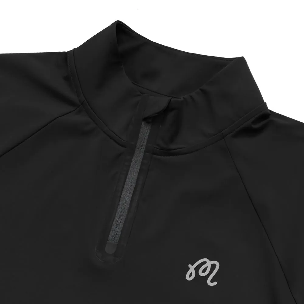 Malbon Performance Raglan Quarter Zip Golf Pullover Black - SP24