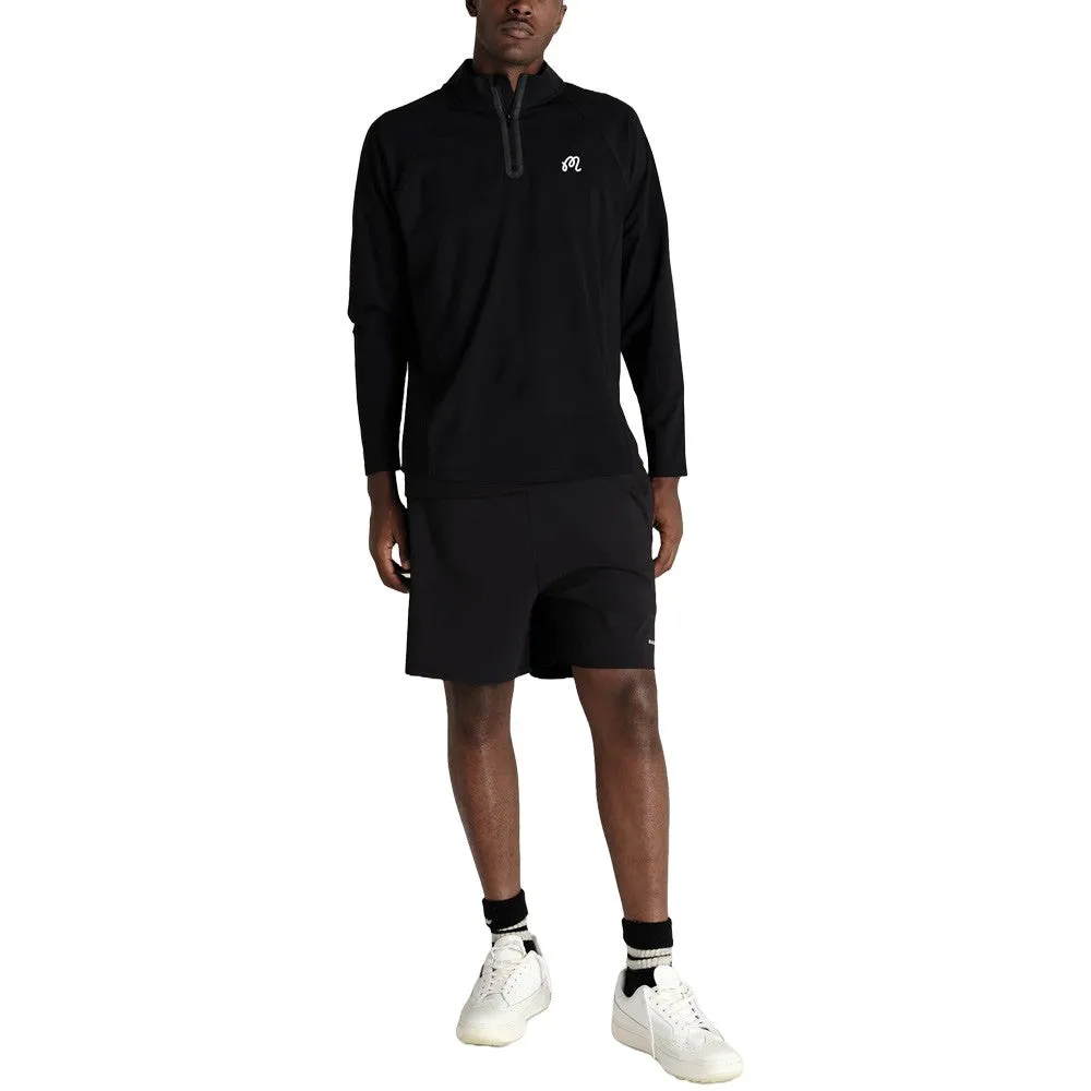 Malbon Performance Raglan Quarter Zip Golf Pullover Black - SP24