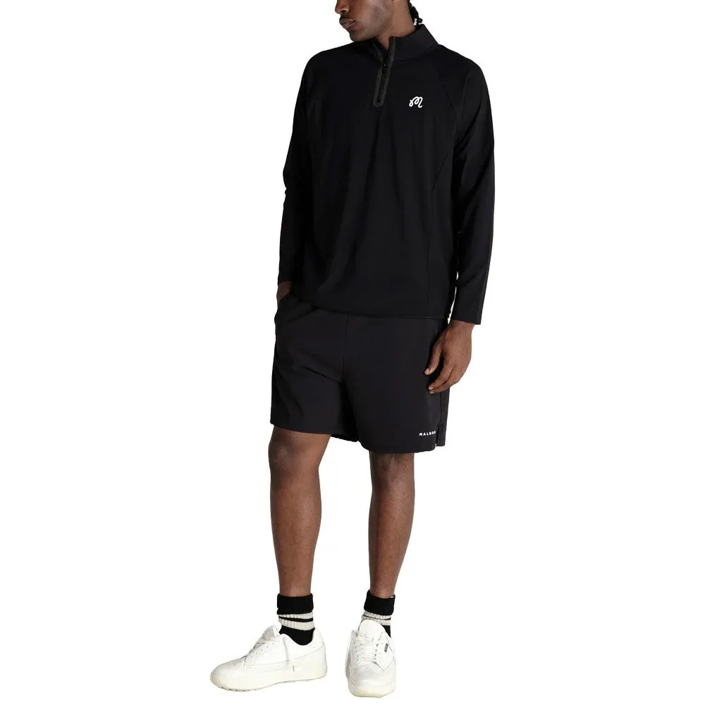 Malbon Performance Raglan Quarter Zip Golf Pullover Black - SP24