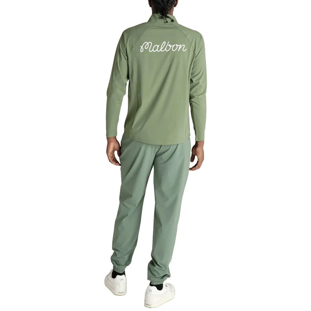 Malbon Performance Raglan Quarter Zip Golf Pullover Forest - SP24