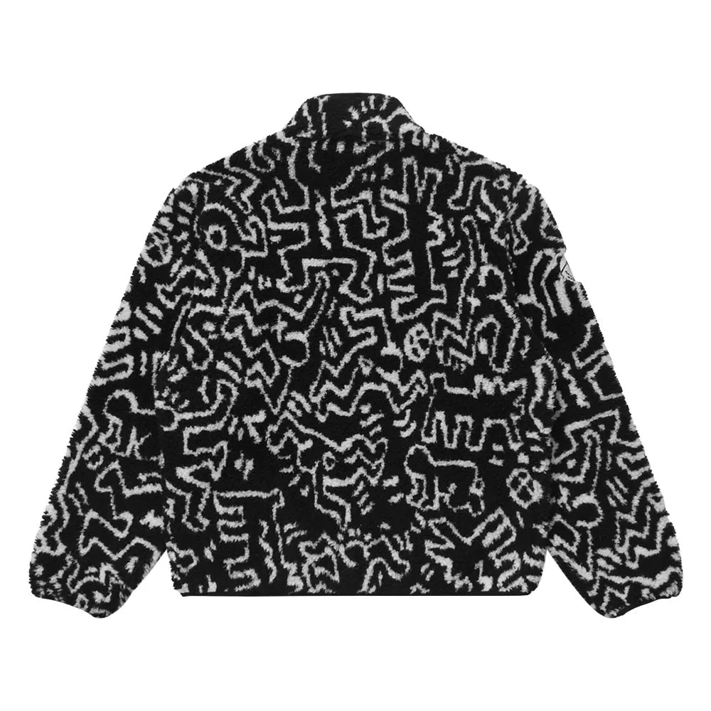 Malbon x Keith Haring Sherpa Golf Pullover Black - Collabo24