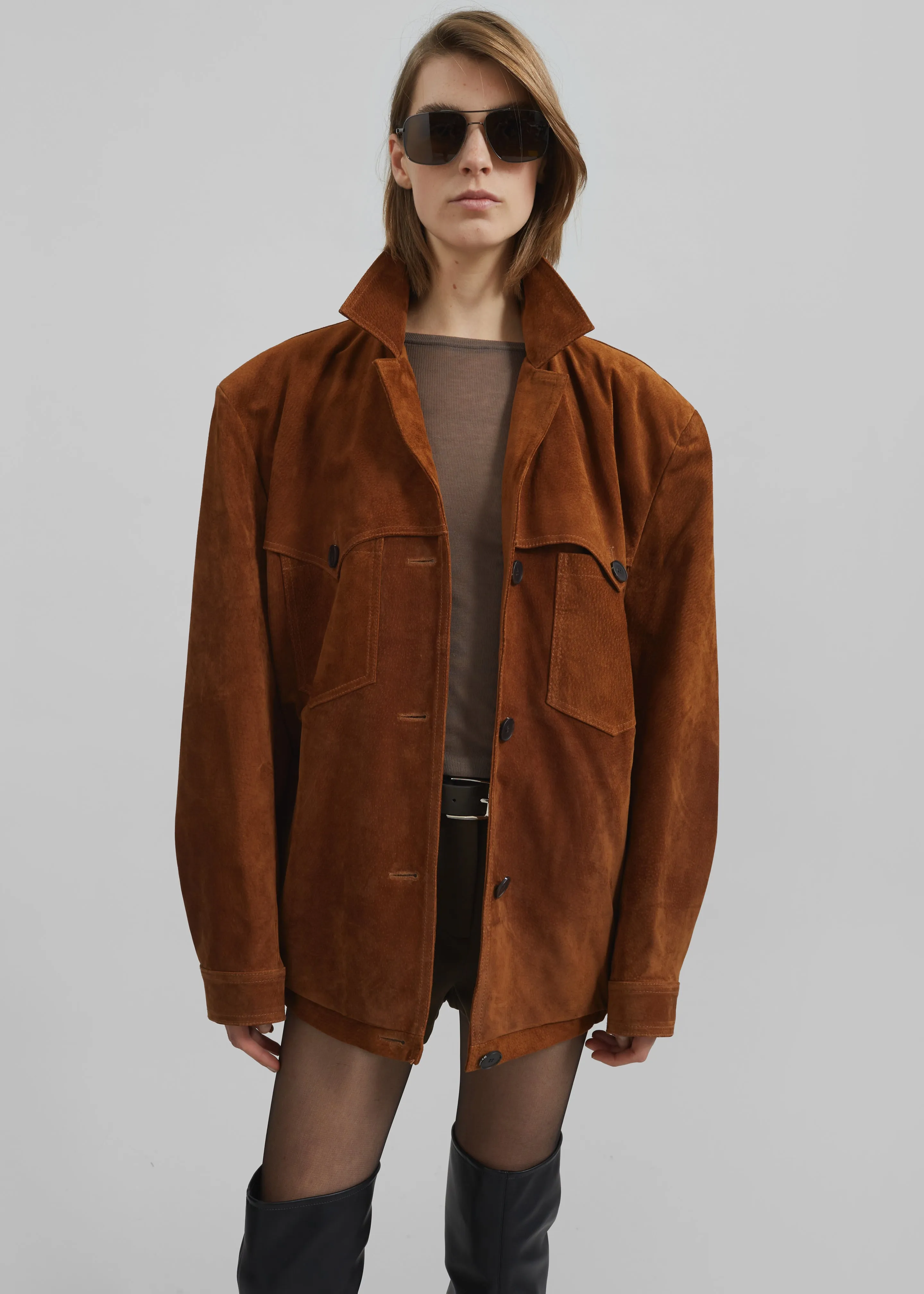 Marlo Suede Jacket - Hazelnut