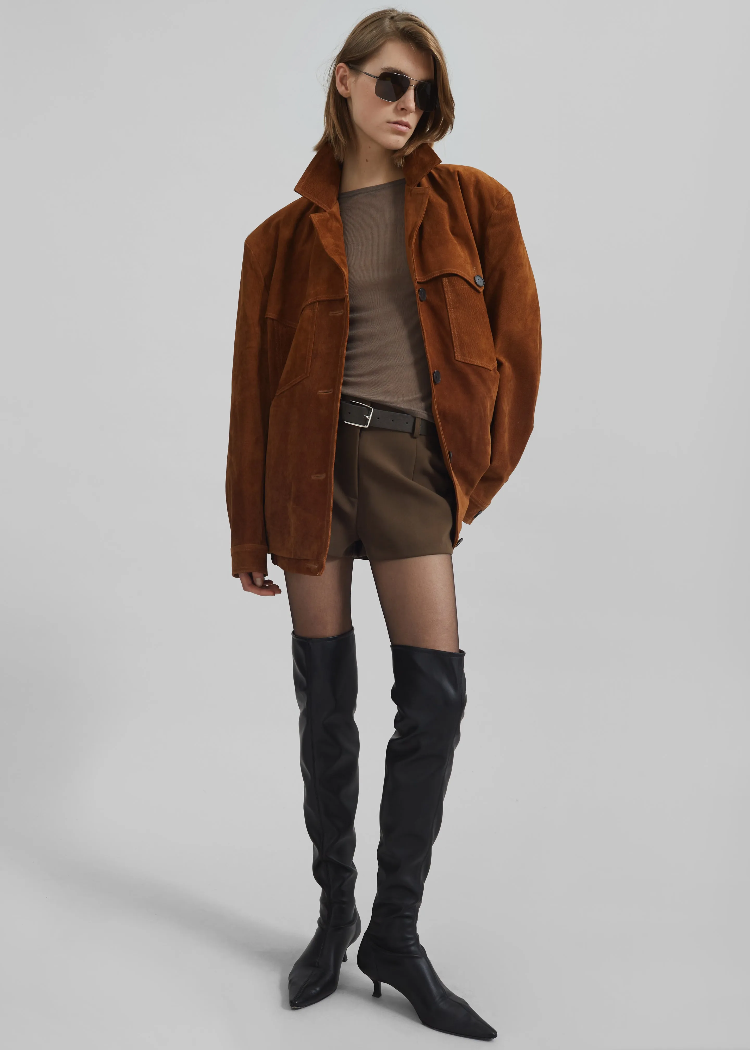 Marlo Suede Jacket - Hazelnut