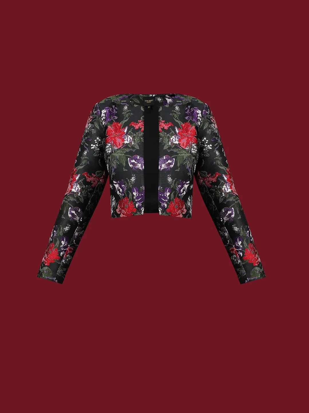 MARQUEE Black Floral Jacquard Co-ord Set Jacket