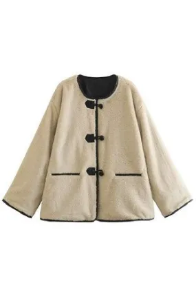 Meghan Beige Faux Fur Jacket