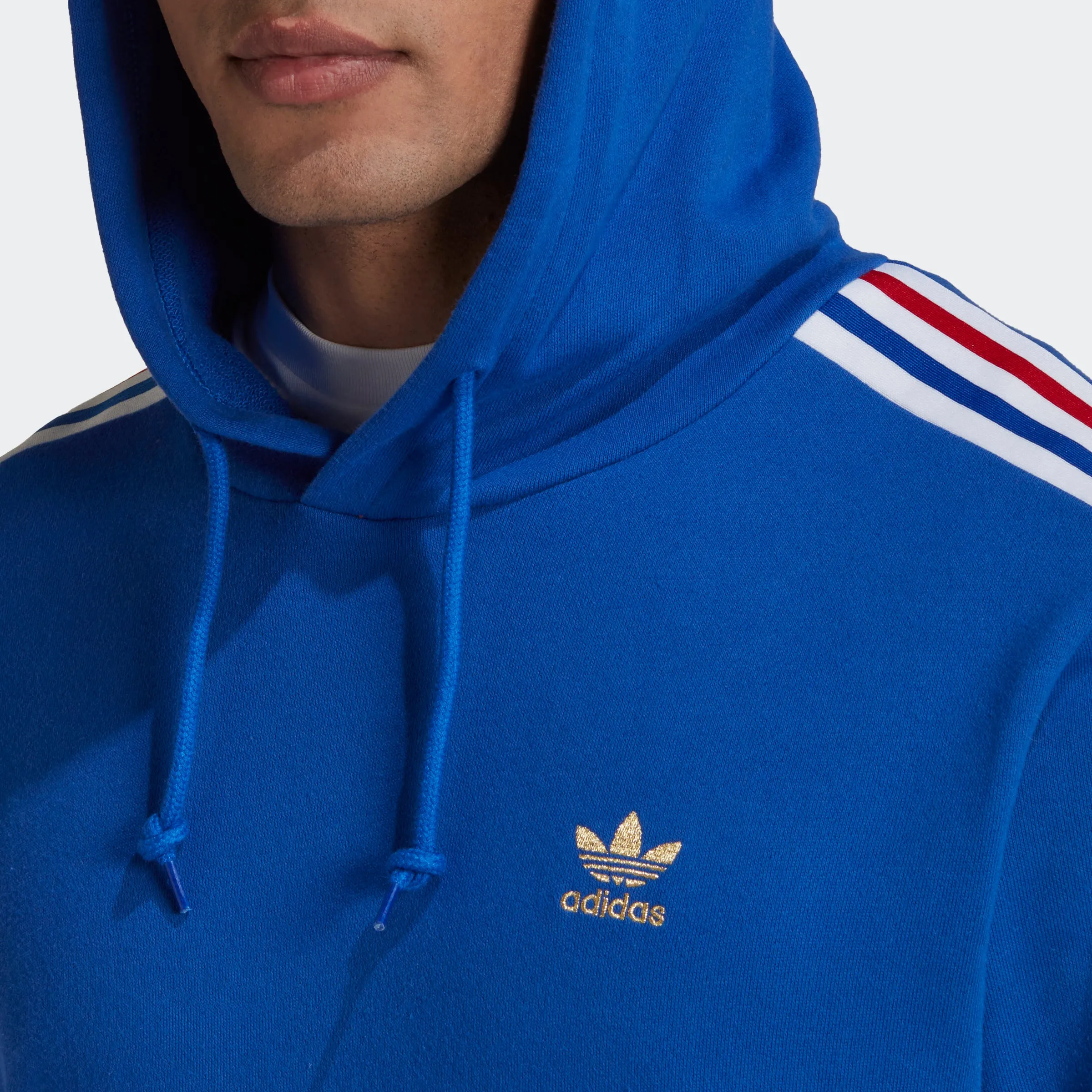 Men's adidas Originals 3-Stripes Hoodie Royal Blue