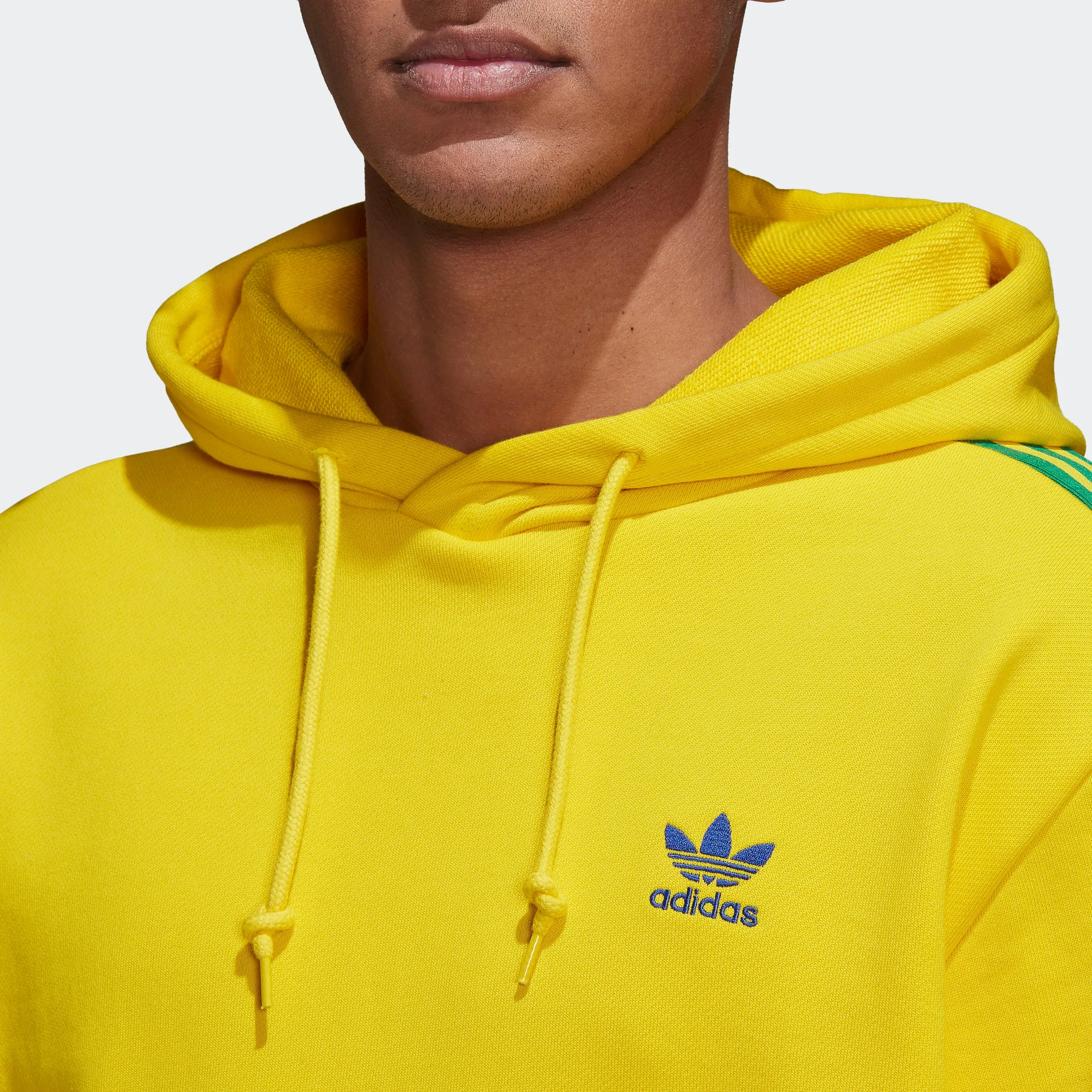 Men's adidas Originals 3-Stripes Hoodie Team Yellow