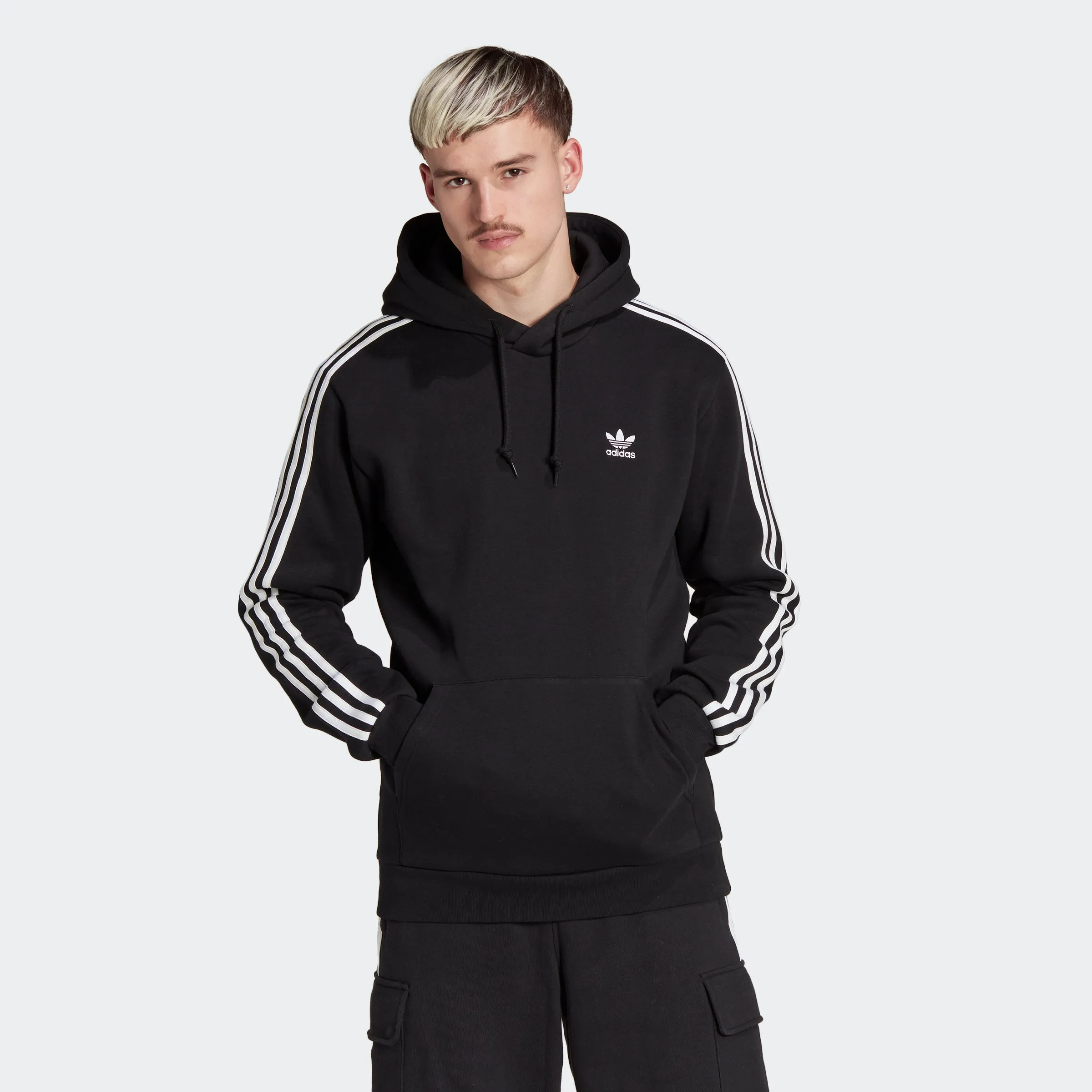 Men's adidas Originals Adicolor Classics 3-Stripes Hoodie Black